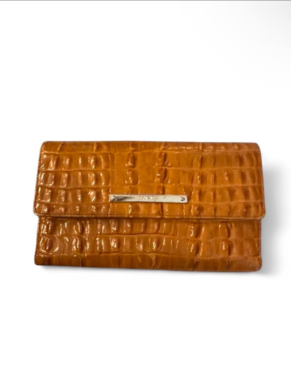 Brahmin leather crocodile texture wallet minor wear as shown